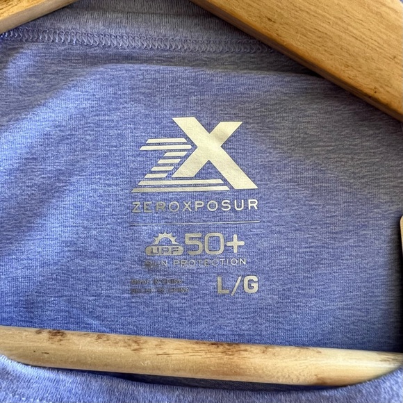 NWT Zeroxposur Performance Tee Women’s Size L Color Peri Mist - Picture 2 of 7